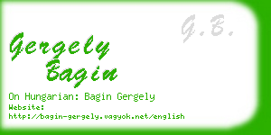 gergely bagin business card